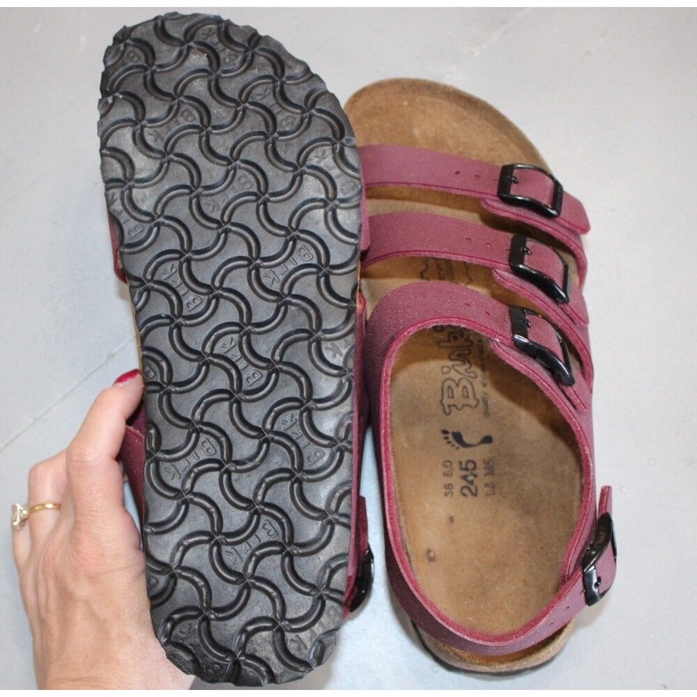 Birkenstock Birki’s Ellice Sandals Womens 7 EU 38 Narrow Triple Strap Slingback - Picture 9 of 9